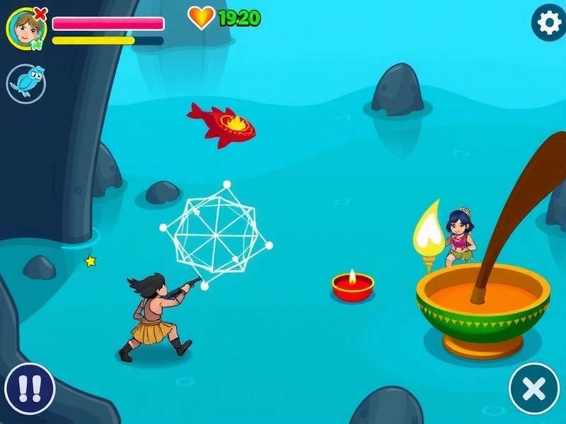 Combat in Aquamarine Abundance Adventure